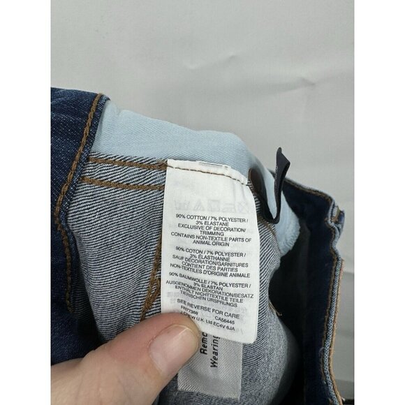 Madewell Women's 10’ High Rise Skinny Button Fly Distressed Jeans Size 23 Blue - Picture 4 of 10